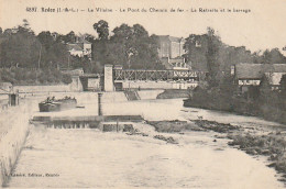 RE 3-(35) REDON - LA VILAINE - LE PONT DU CHEMIN DE FER - LA RETRAITE ET LE BARRAGE - PENICHE - 2 SCANS - Redon