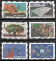 France  2011  Obitéré  Autoadhésif  N° 526 - 529 - 530 - 533 - 534 - 537   -   Fête Du Timbre  "  Fête De Le Terre  " - Used Stamps