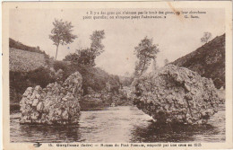 RE 6-(36) GARGILESSE - RUINES DU PONT ROMAIN , EMPORTE PAR UNE CRUE EN 1525 - 2 SCANS - Otros & Sin Clasificación