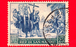 SAN MARINO - Usato - 1952 - 5º Centenario Della Nascita Di Cristoforo Colombo - Sbarco A S.Salvador - 20 - Usados