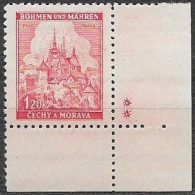 072/ Pof. 57, Corner Stamp, Plate Mark ++ - Ungebraucht