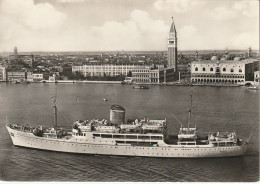 RE 12 - LE PAQUEBOT " MESSAPIA  " - ADRIATICA , SOCIETE DE NAVIGATION , VENISE - 2 SCANS - Dampfer