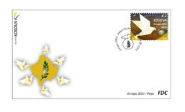 Kosovo Stamps 2023. Europa CEPT: Peace. Dove. Bird. Origami. FDC Set MNH - Kosovo