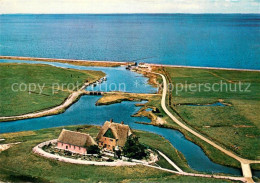 73723536 Hallig Hooge Kirchwarft Fliegeraufnahme Hallig Hooge - Autres & Non Classés