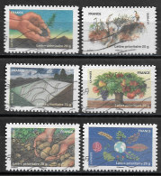 France  2011  Obitéré  Autoadhésif  N° 526 - 528 - 529 - 530 - 533 - 537 -   Fête Du Timbre  "  Fête De Le Terre  " - Used Stamps