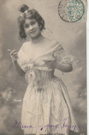 RE 17- LES CHANSONS - CHANSON 1830 ( Melle GILLET ) - PHOTO MANUEL - 2 SCANS - Artistas