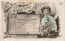 RE 20- " BONNE ANNEE " - BILLET DE LOTERIE 1909 - 2 SCANS - Nouvel An