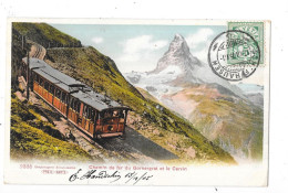 SUISSE - CPA DOS SIMPLE COLORISEE De 1905 - Chemin De Fer Du GORNERGRAT Et Le Cervin  - TOUL 7 - - Autres & Non Classés