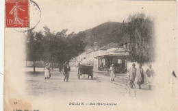 RE 23- (ALGERIE) DELLYS - RUE HENRY JOUINE - ANIMATION - 2 SCANS - Sonstige & Ohne Zuordnung