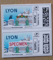 MTEL 30 : ECOPLI 20 G Lyon  &  ECOPLI 20 G Lyon SPECIMEN (autocollant / Autoadhésif) - Nuovi