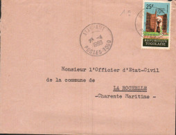 TOGO SEUL SUR LETTRE DE ATAKPAME POUR LA FRANCE 1963 - Cartas & Documentos