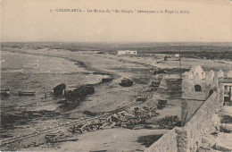 RE 24- (MAROC) CASABLANCA - LES MARINS DU " DU CHAYLA " DEBARQUANT A LA PLAGE ( 5 AOUT ) - 2 SCANS - Casablanca