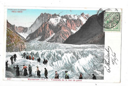 MONTAVERT - CPA COLORISEE De 1905 - Traversée De La Mer De Glace - TOUL 7 - - Chamonix-Mont-Blanc