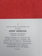 Doodsprentje Jozef Dierickx / Hamme 13/8/1919 - 7/11/1992 ( Lucienne Stalpaert ) - Religion & Esotérisme