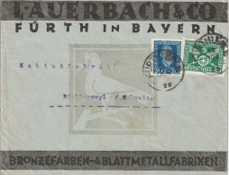 Allemagne Lettre Fürth Pour La Suisse 1925 - Lettres & Documents