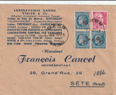 UZES (Gard) : Lettre Des Laboratoires DAUSSE / VIGIER - Afft à 6F. - T. à D. Horoplan. (TTB.) - Manual Postmarks