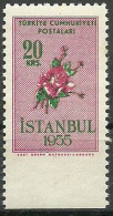 Turkey; 1955 Istanbul Spring And Flower Festivity 20 K. ERROR "Imperf. Edge" - Nuevos