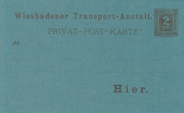 Allemagne Entier Postal Poste Privée Wiesbaden - Postkarten