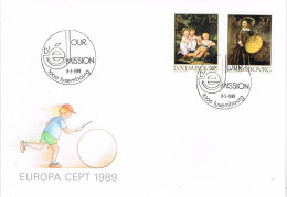 53972. Carta F.D.C. LUXEMBOURG  1989. Tema EUROPA Cept, Tema Pintura Y Niños - FDC