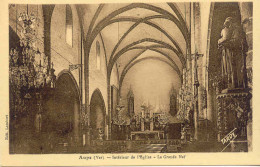 CPA - AUPS - INTERIEUR DE L'EGLISE - LA GRANDE NEF - Aups