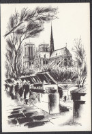 75 Notre Dame De Paris Et Bouquinistes Ortiz ALFAU 1967 - Notre Dame Von Paris