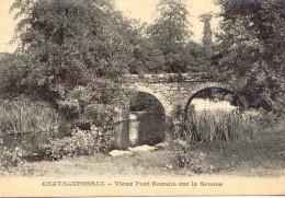 CPA - CHATEAUPONSAC - VIEUX PONT ROMAIN SUR LA SEMME (T.B. ET RARE CLICHE - 1922) - Chateauponsac