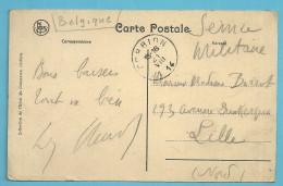 Kaart Stempel CORBION Op 21/08/1914 (Offensief W.O.I) - Niet-bezet Gebied