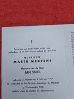 Doodsprentje Maria Mertens / Hamme 4/2/1917 - 25/12/1992 ( Jan Smet ) - Religion & Esotérisme