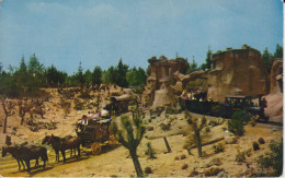 Rainbow Desert Frontierland  Disneyland The Magic Kingdom Rail Train Animation Horses Pulling Carts Chevaux Train 2 Sc - Disneyland