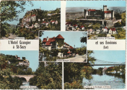 SO 9-(46) SAINT SOZY ET SES ENVIRONS - L' HOTEL GRANGIER - CARTE MULTIVUES COULEURS - 2 SCANS - Autres & Non Classés