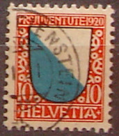 Schweiz Suisse Pro Juventute 1920: Kantonwappen Zürich Zu WI 16 Mi 154 Yv 177 Mit ⊙ RORBAS-FREIENSTEIN (Zu CHF 25.00) - Used Stamps