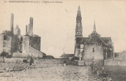 SO 12-(49) MARTIGNE BRIAND - L' EGLISE ET LE CHATEAU  - 2 SCANS - Other & Unclassified