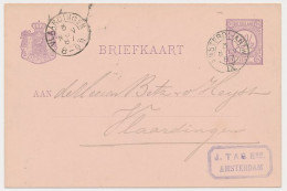 Trein Kleinrondstempel Amsterdam - Antwerpen IX 1887 - Cartas & Documentos