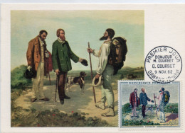 Carte Maxi 1962 Premier Jour: COURBET La Rencontre - 1960-1969