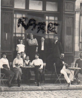 PHOTO ANCIENNE,14,CALVADOS,CAEN,1908,RUE NEUVE SAINT JEAN,COMMERCE,CAFE,BAR,RARE - Places