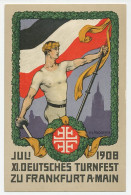 Postal Stationery Germany 1908 Gymnastics Festival Frankfurt Am Main - Autres & Non Classés