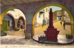 CPA - SOSPEL - PLACE SAINT NICOLAS (BELLE CARTE COLORISEE) - Sospel