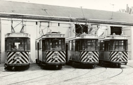 Rotterdam , 4 Trams, Remise Delfshaven, 1973, Werkmaterieel, Real Photo - Rotterdam