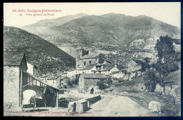 Cpa D' Espagne El Alto Aragon Pintoresco , Vista General De Broto   ............  Huesca     MAI24-02 - Huesca