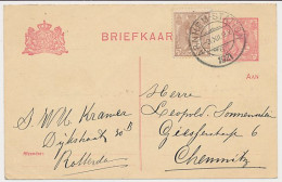 Briefkaart G. 103 I / Bijfrankering Arnhem - Duitsland 1921 - Ganzsachen