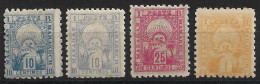 1893/95 Poste Locale Du Maroc, Mazagan à Marrakech N°47*/47b**/49**/51**cote 74€ - Poste Locali