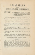 Staatsblad 1908 : Rijkstelefoonnet Enschede - Documenti Storici