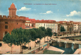 CPA - PERPIGNAN - LE CASTILLET ET LE QUAI SADI-CARNOT (1929) - Perpignan