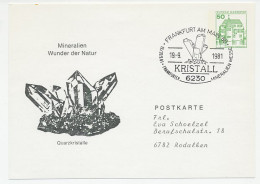 Postal Stationery / Postmark Germany 1981 Quartz Crystal - Mineral - Altri & Non Classificati