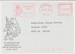 Meter Cover Front Netherlands 1992 Saint Michael And The Dragon - Archangel - Mitología