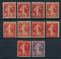 AC-245: FRANCE:  Type "Semeuses" N°134*(4)-135*(5)-136*(gomme 2ème Choix) - 1906-38 Sower - Cameo