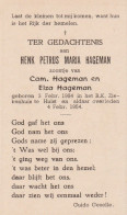 Prentje Kindje Hageman-hulst 1954 - Andachtsbilder