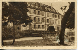 CPA -  NIEDERBRONN-LES-BAINS - HOTEL MATTHIS - Niederbronn Les Bains