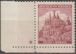 078/ Pof. 58, Brown Violet; Corner Stamp, Plate Mark * - Ungebraucht