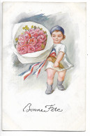 Cpa PARIS COLOR N 72 Bonne Fete  Enfant Patriote Non Ecrite  N0173 - 1900-1949